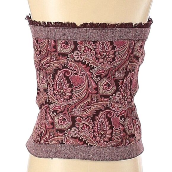 True Meaning Two Piece Skirt/Top Set in Paisley Brocade w/Contrasting Trim-Sz 6 - Picture 11 of 13